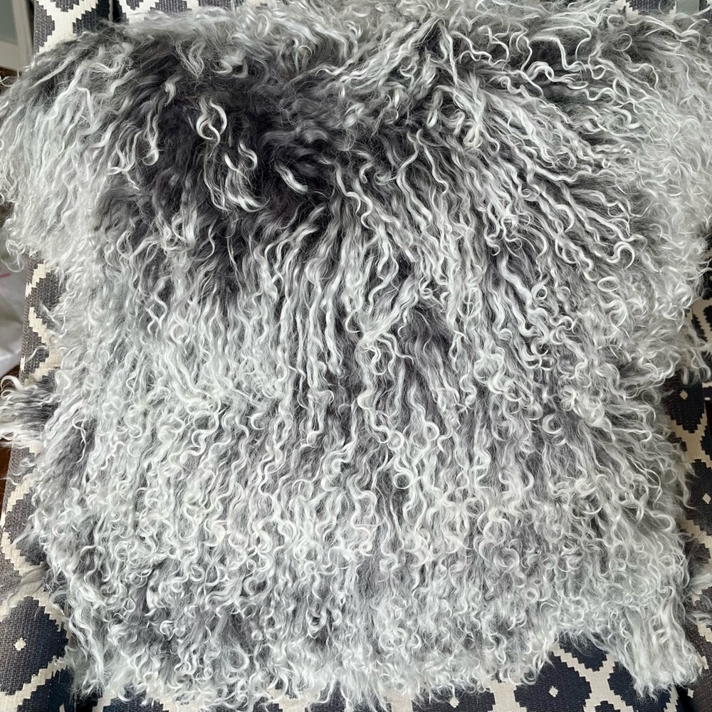 Mongolian sheep Throw Pillow